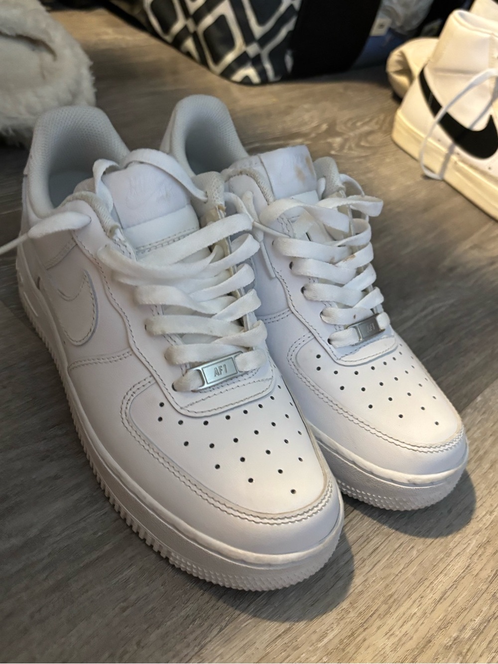Nike air force ones -ill be cleaning off the stain